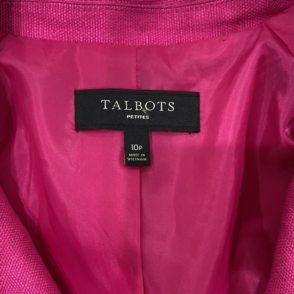 Talbots Pink 3 Button Jacket - Picture 2 of 2